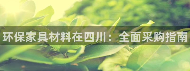 杏耀平台首页登录：环保家具材料在四川：全面采购指南