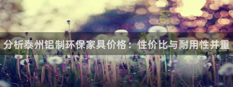 杏耀官网网站：分析泰州铝制环保家具价格：性价比与耐用性并重